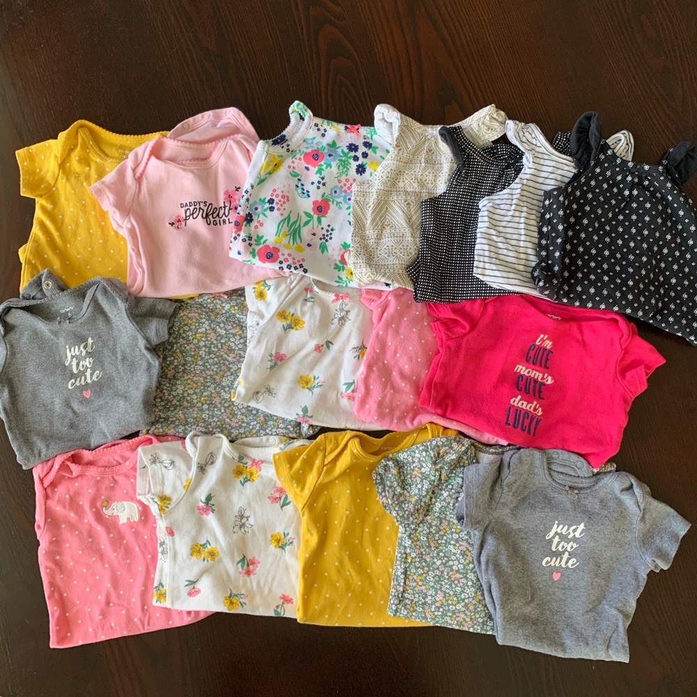 Carter’s onesies bundle baby girl, 6 & 9 months